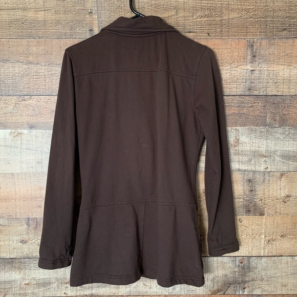 Prana Tori brown fleece button up military jacket Size Small - Picture 7 of 9
